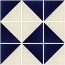 Mexican Ceramic Frost Proof Tiles  White Blue